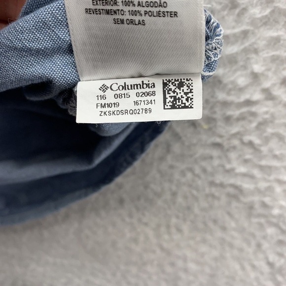Columbia PFG Pearl Snap Shirt Mens XXL 2XL Blue Fishing Outdoors VentedFM1019 - Picture 10 of 12